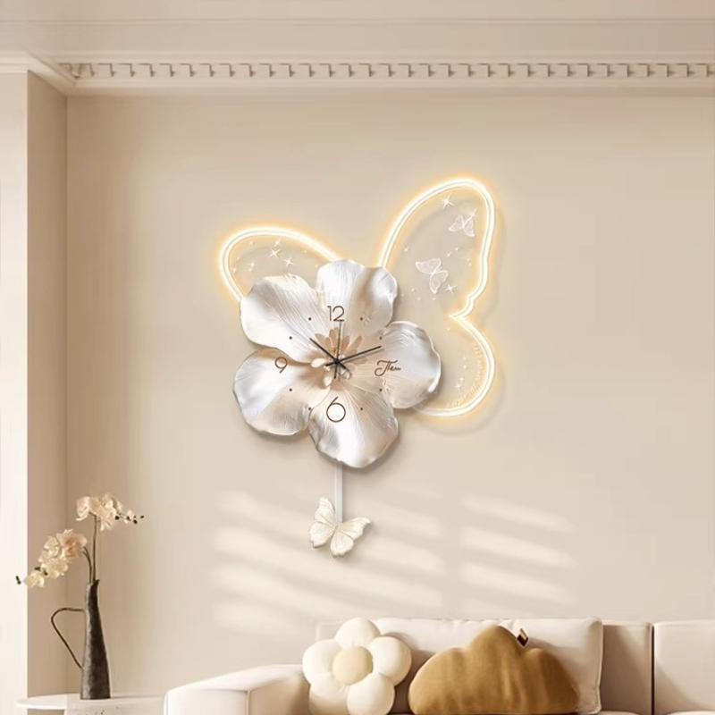Interior Design Luxury House - นาฬิกาดิจิตอล LED นาฬิกาแขวนผนังสำหรับห้องนั่งเล่น ตกแต่งบ้านหรูหรา นาฬิกาเกมมิ่ง นาฬิกาแขวนผนังดีไซน์หรูหรา