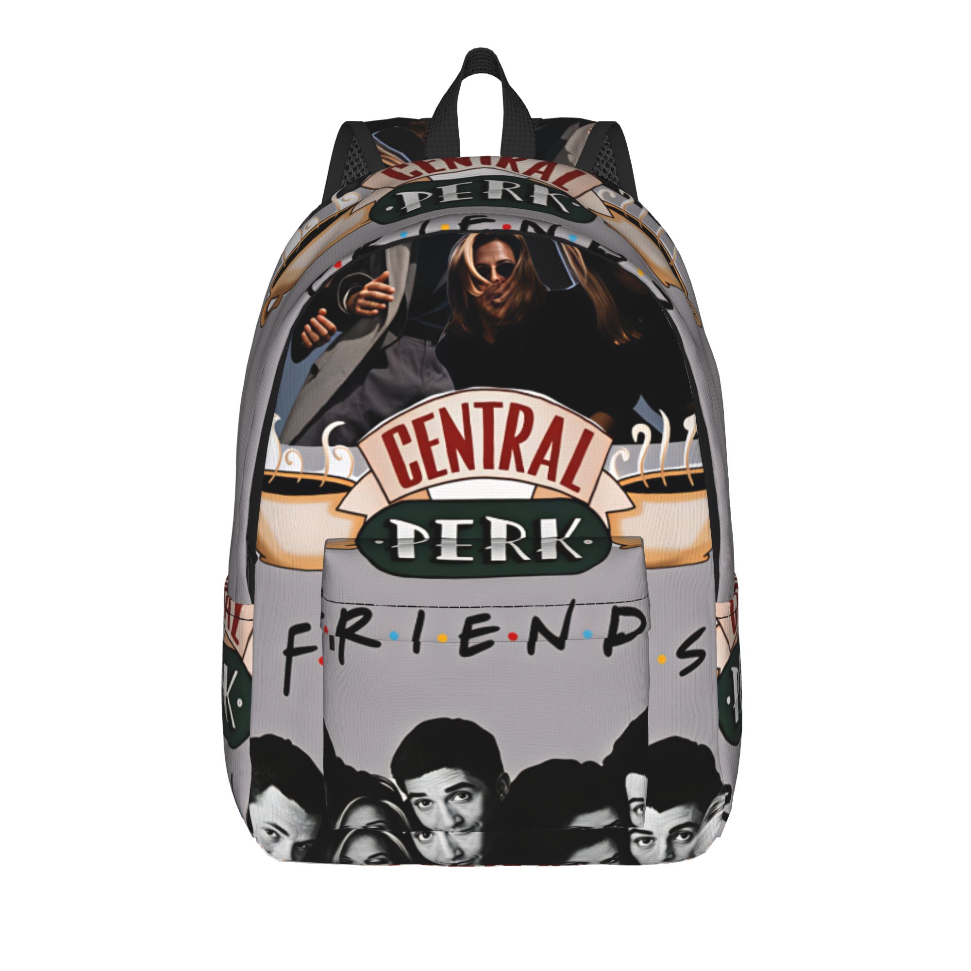 Interior Design University In China - กระเป๋าเป้สะพายหลังโลโก้ Friends Vintage Cast Perk กระเป๋าเป้สะพายหลังมหาวิทยาลัย