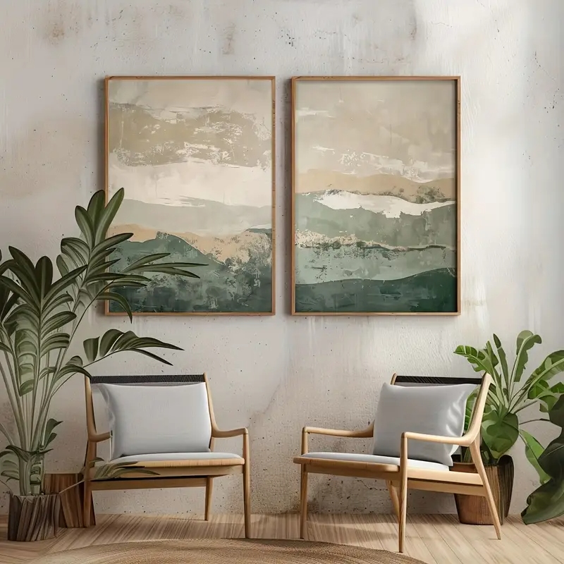 2 ชิ้น/เซ็ต วาบิ ซาบิ ภาพพิมพ์ - Abstract Canvas Set บทวิจารณ์และราคา