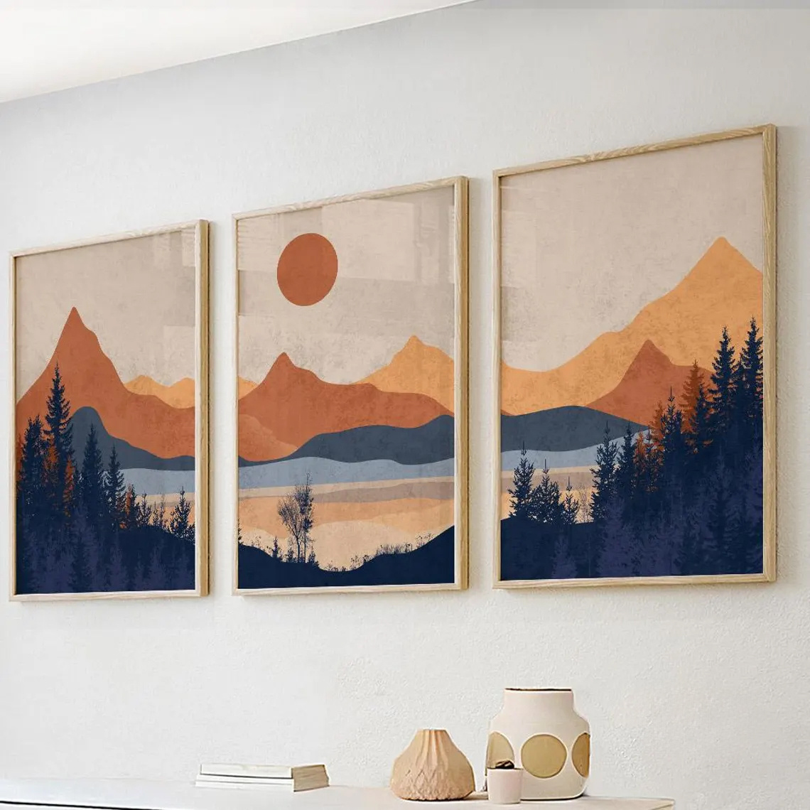 3 ชิ้น/เซ็ตไร้กรอบ, เทอร์ราคอต - Abstract Canvas Set บทวิจารณ์และราคา