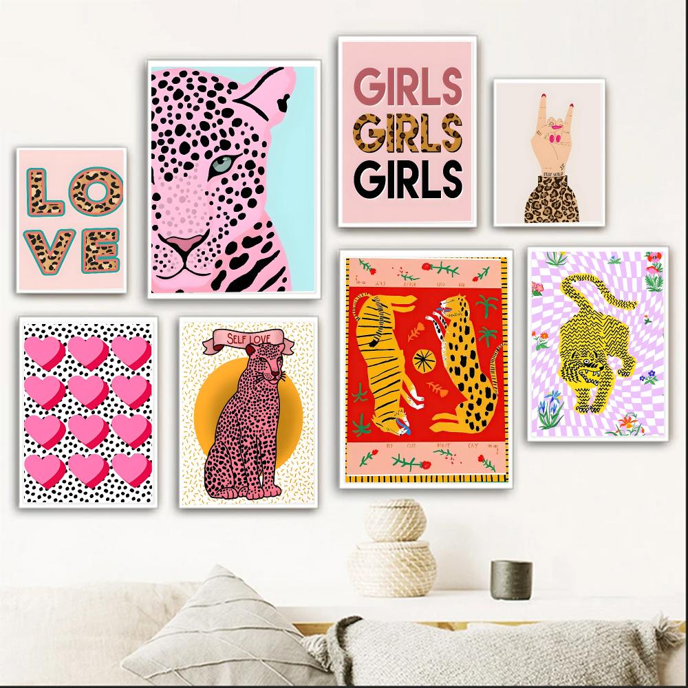 งานศิลปะสีสันสดใส W-Wild Leopa - Interior Design Poster บทวิจารณ์และราคา