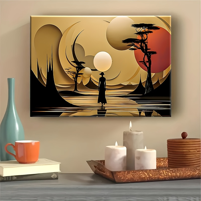 บทคัดย่อภูมิทัศน์แอฟริกันโปสเต - Interior Design Poster บทวิจารณ์และราคา