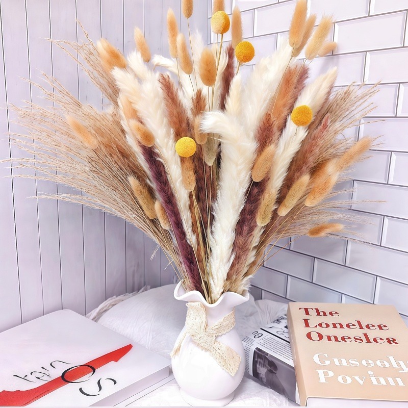 ชุดดอกไม้แห้งผสมสไตล์โบโฮรัสติ - Dried Pampas Bundle บทวิจารณ์และราคา