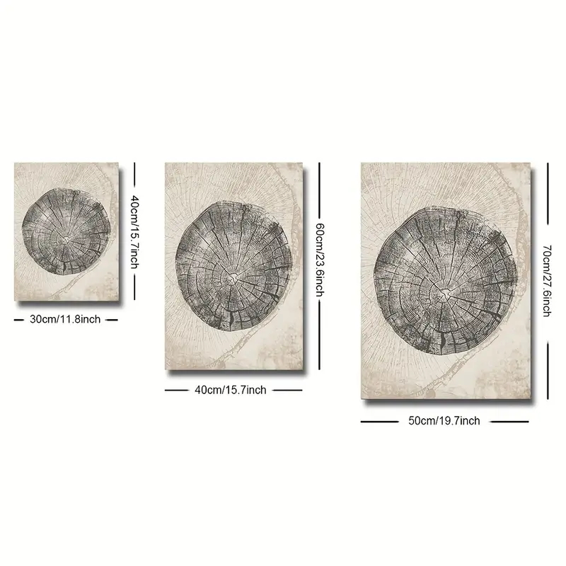 ภาพวาดแหวนต้นไม้สไตล์นอร์ดิก 3 - Abstract Canvas Set บทวิจารณ์และราคา