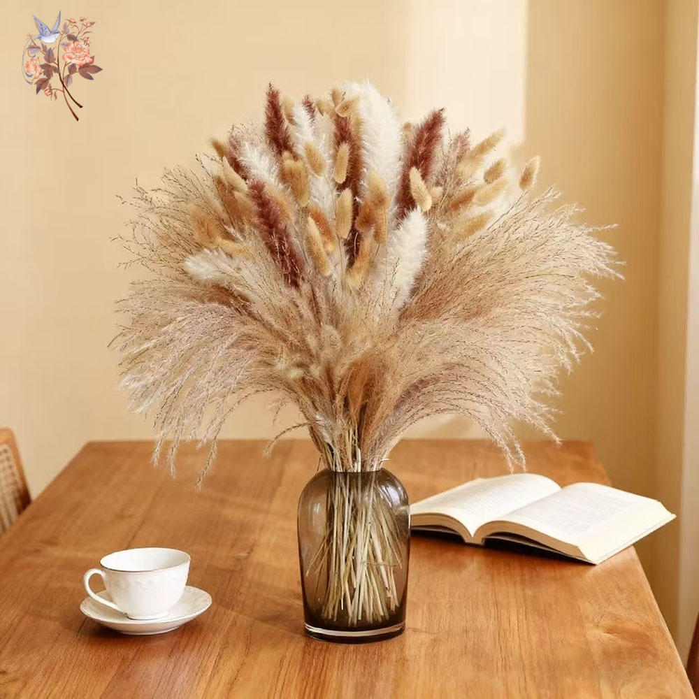 ช่อดอกไม้แห้งธรรมชาติผสม แพมพั - Dried Pampas Bundle บทวิจารณ์และราคา