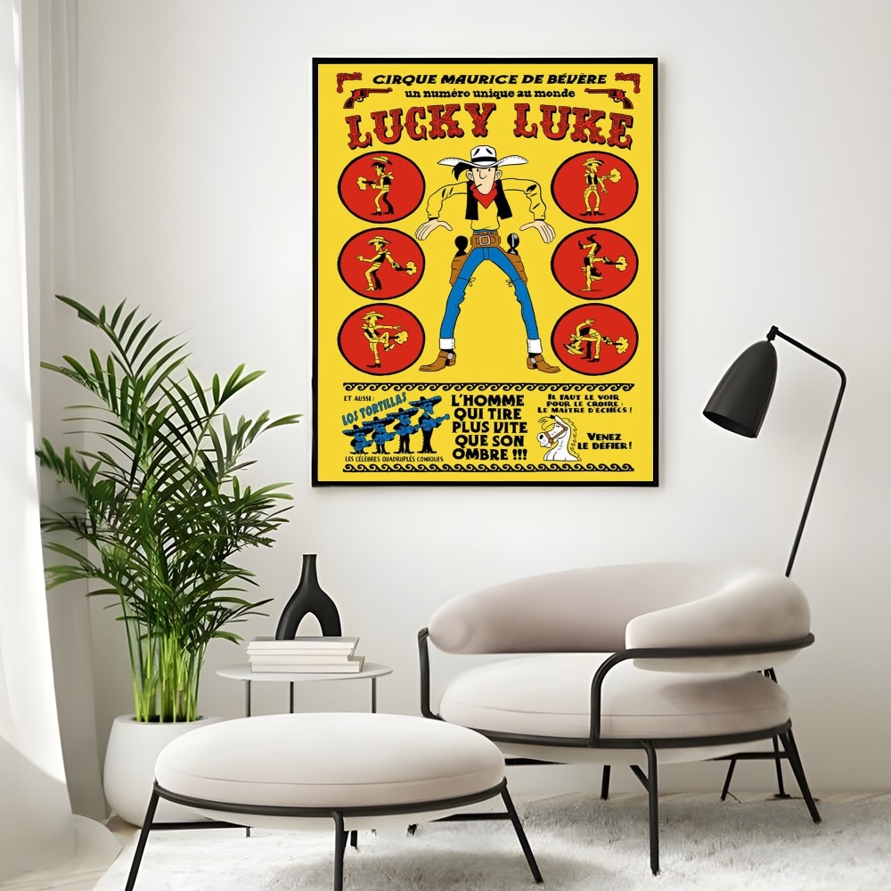 Vintage Comic Lucky L-Lukeโปสเ - Interior Design Poster บทวิจารณ์และราคา
