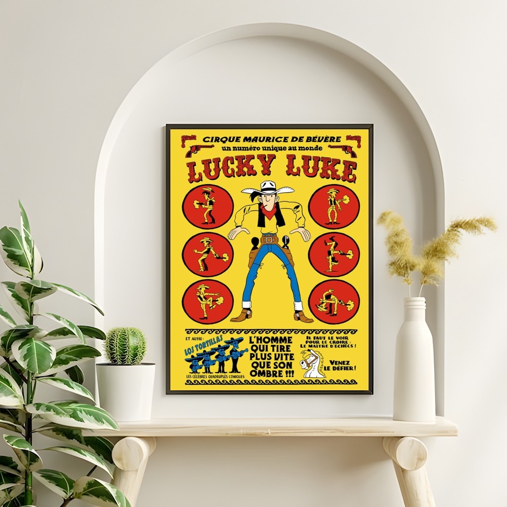 Vintage Comic Lucky L-Lukeโปสเ - Interior Design Poster บทวิจารณ์และราคา