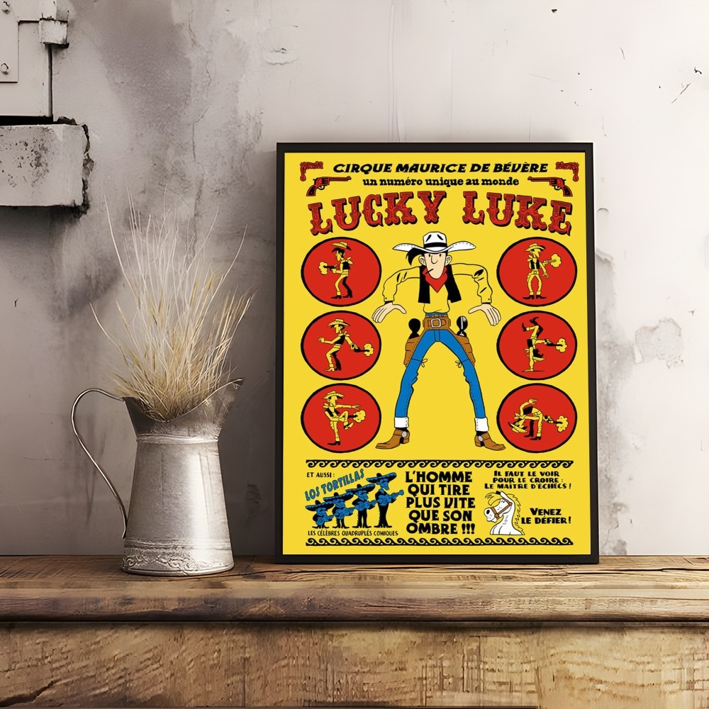 Vintage Comic Lucky L-Lukeโปสเ - Interior Design Poster บทวิจารณ์และราคา