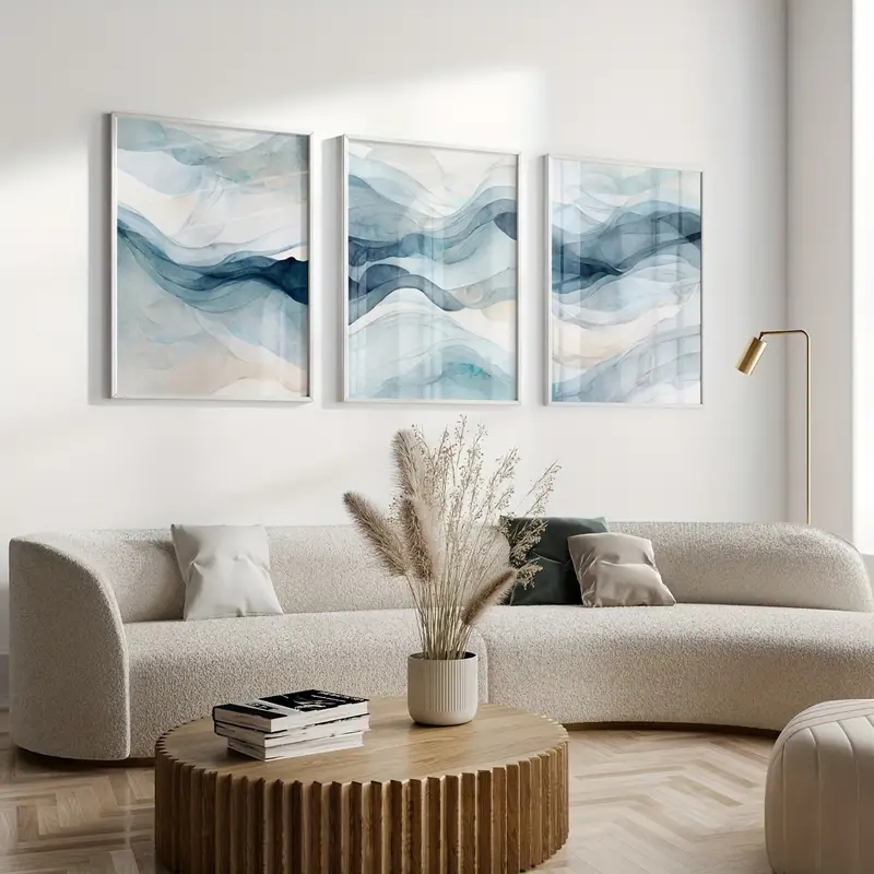 3 ชิ้น/เซ็ตโมเดิร์นนามธรรมสีน้ - Abstract Canvas Set บทวิจารณ์และราคา