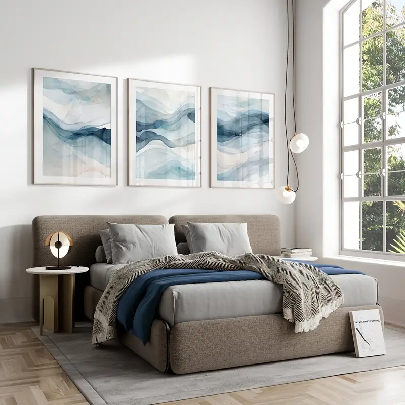 3 ชิ้น/เซ็ตโมเดิร์นนามธรรมสีน้ - Abstract Canvas Set บทวิจารณ์และราคา