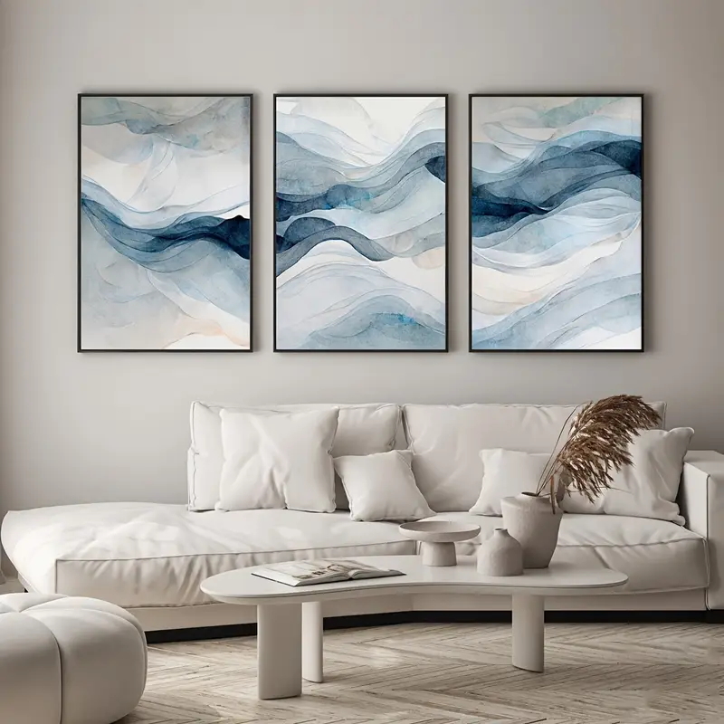 3 ชิ้น/เซ็ตโมเดิร์นนามธรรมสีน้ - Abstract Canvas Set บทวิจารณ์และราคา