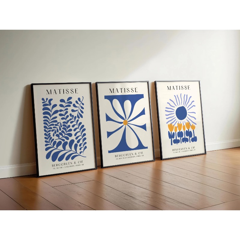 ชุดภาพพิมพ์บลู มาติสส์ 3 ชิ้น  - Abstract Canvas Set บทวิจารณ์และราคา