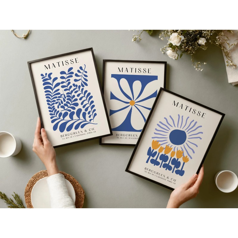 ชุดภาพพิมพ์บลู มาติสส์ 3 ชิ้น  - Abstract Canvas Set บทวิจารณ์และราคา