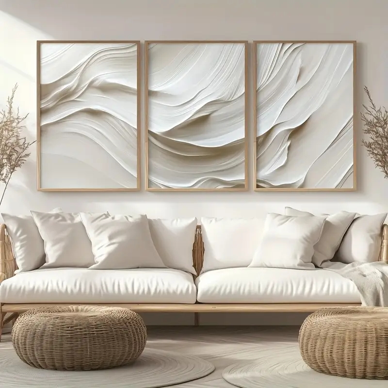 3 ชิ้น/เซ็ต Neutral Beige Simp - Abstract Canvas Set บทวิจารณ์และราคา