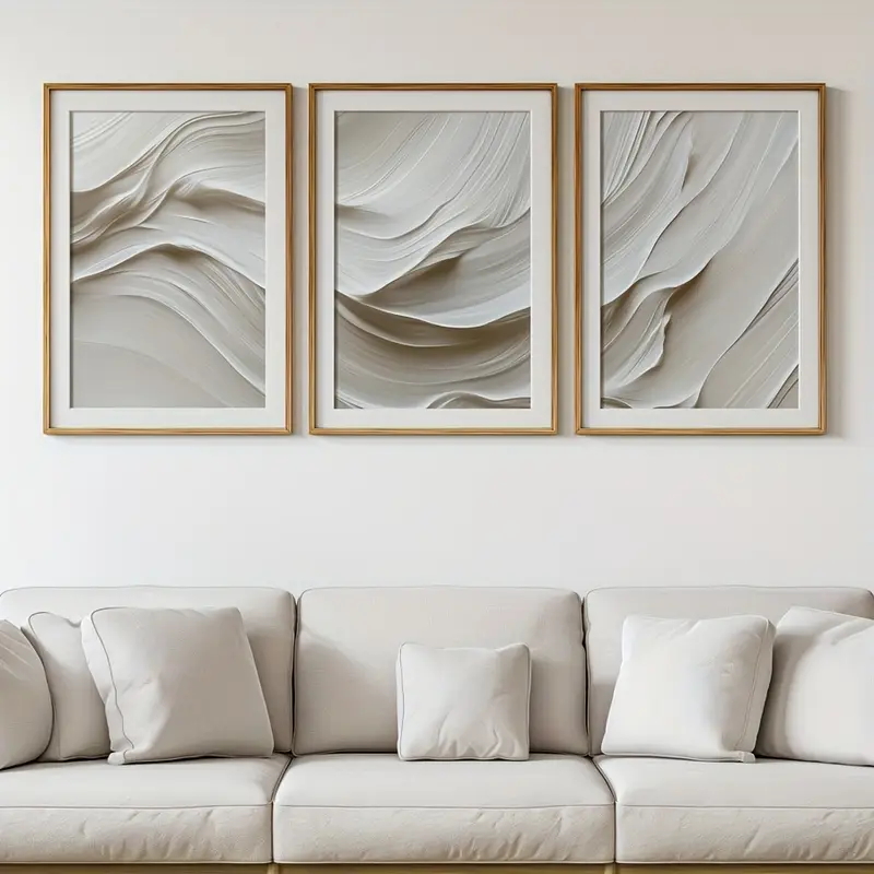 3 ชิ้น/เซ็ต Neutral Beige Simp - Abstract Canvas Set บทวิจารณ์และราคา