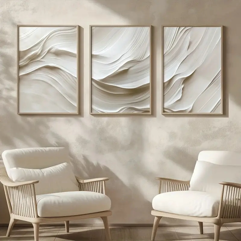 3 ชิ้น/เซ็ต Neutral Beige Simp - Abstract Canvas Set บทวิจารณ์และราคา