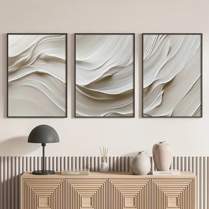 3 ชิ้น/เซ็ต Neutral Beige Simp - Abstract Canvas Set บทวิจารณ์และราคา