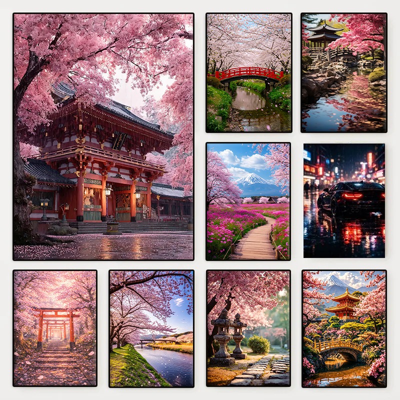 ฉากสวนญี่ปุ่นต้นซากุระโปสเตอร์ - Interior Design Poster บทวิจารณ์และราคา