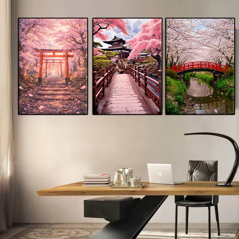 ฉากสวนญี่ปุ่นต้นซากุระโปสเตอร์ - Interior Design Poster บทวิจารณ์และราคา