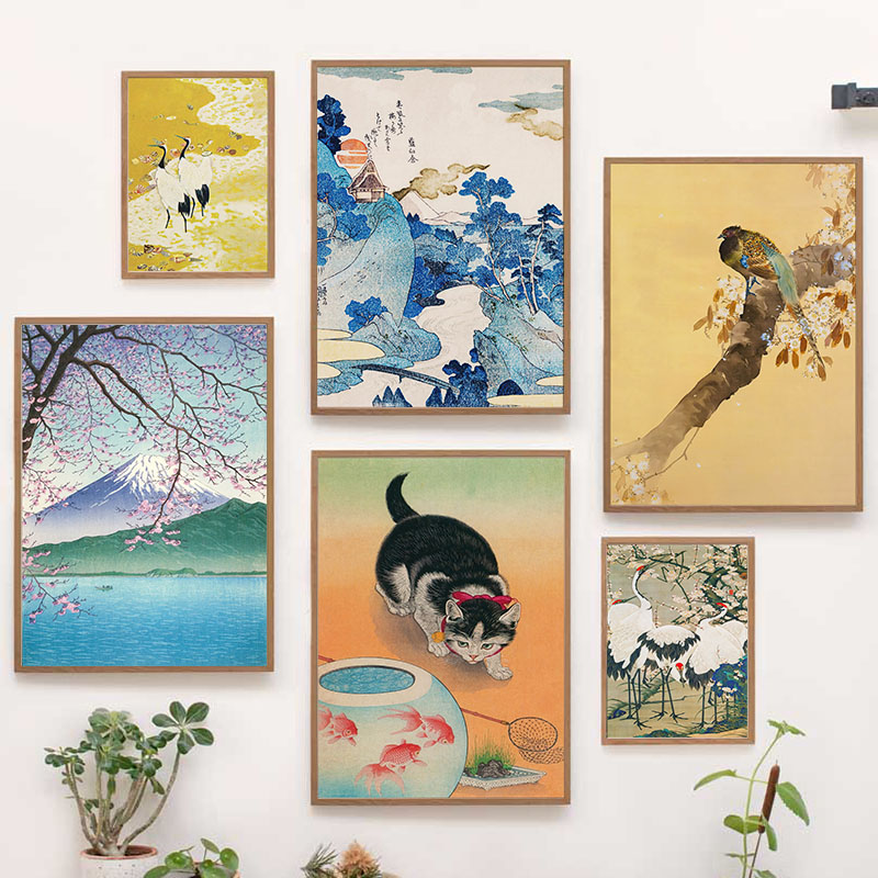 ภาพพิมพ์บนผ้าใบของคาตสึชิกะ โฮ - Interior Design Poster บทวิจารณ์และราคา
