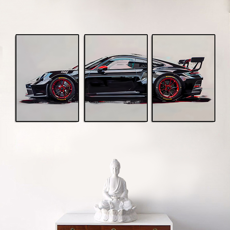 3 ชิ้น/ชุด ภาพพิมพ์รถซูเปอร์คา - Abstract Canvas Set บทวิจารณ์และราคา