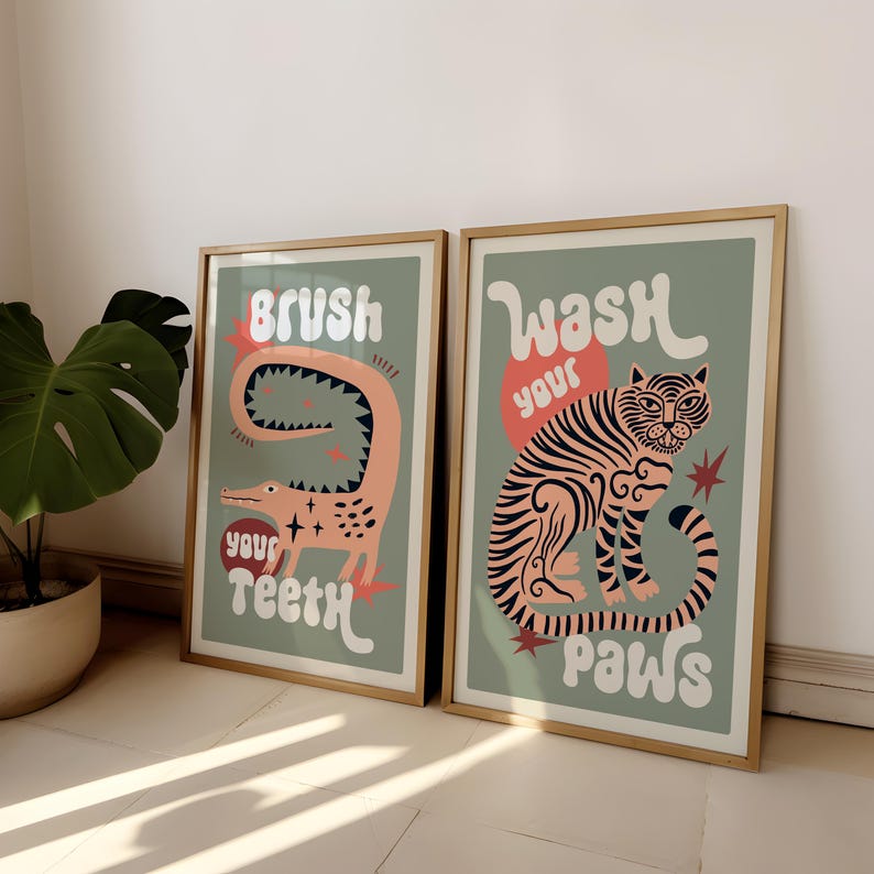ภาพพิมพ์บนผ้าใบลายเสือล้างเท้า - Abstract Canvas Set บทวิจารณ์และราคา