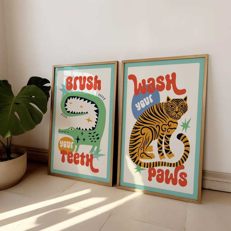 ภาพพิมพ์บนผ้าใบลายเสือล้างเท้า - Abstract Canvas Set บทวิจารณ์และราคา
