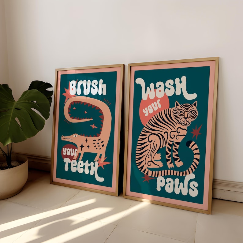 ภาพพิมพ์บนผ้าใบลายเสือล้างเท้า - Abstract Canvas Set บทวิจารณ์และราคา