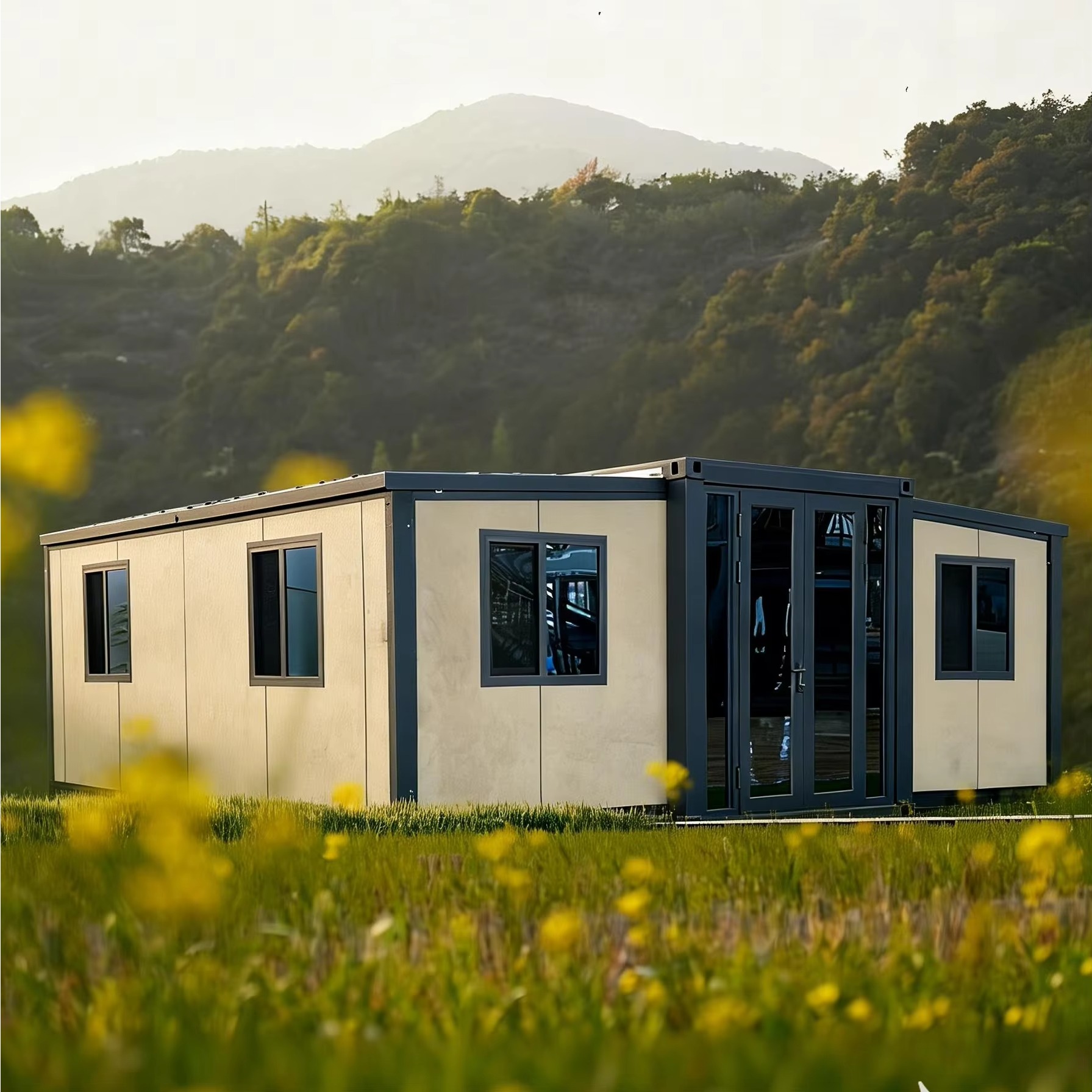 บ้านคอนเทนเนอร์แบบขยายได้สองปี - Interior Design Luxury House บทวิจารณ์และราคา